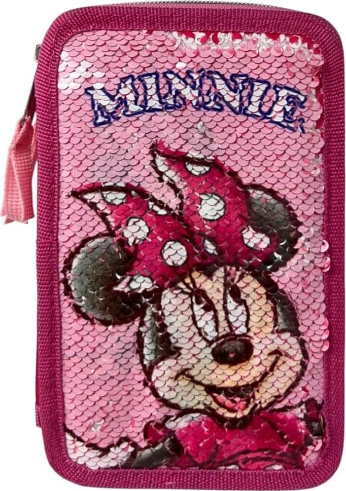 ASTUCCIO MINNIE CON PAILLETTES REVERSIBILE 3 ZIP PER SCUOLA 44PZ PENNARELLI GIOTTO 971524 - 4