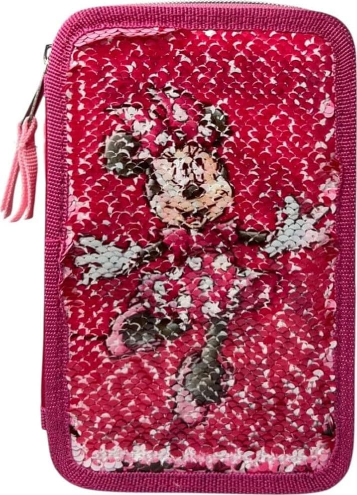 ASTUCCIO MINNIE CON PAILLETTES REVERSIBILE 3 ZIP PER SCUOLA 44PZ PENNARELLI GIOTTO 971524 - 5