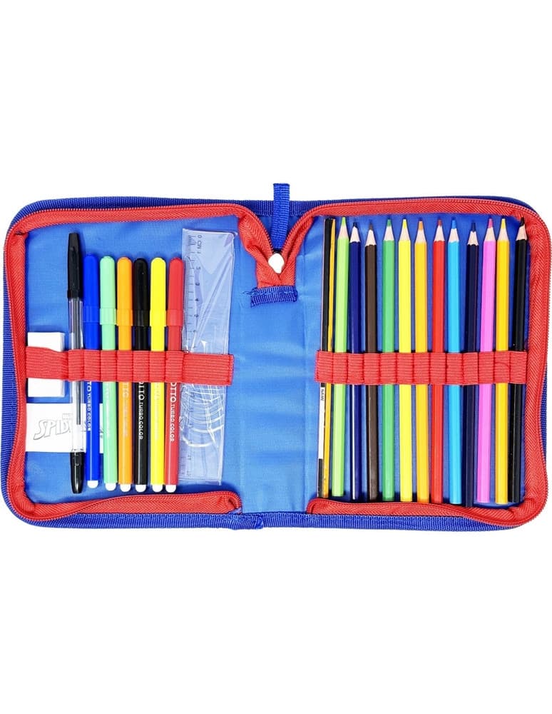 ASTUCCIO A 1 ZIP CERNIERA RIEMPITO GRAFICA SPIDERMAN CON CANCELLERIA SCUOLA BAMBINI 958204 - 2