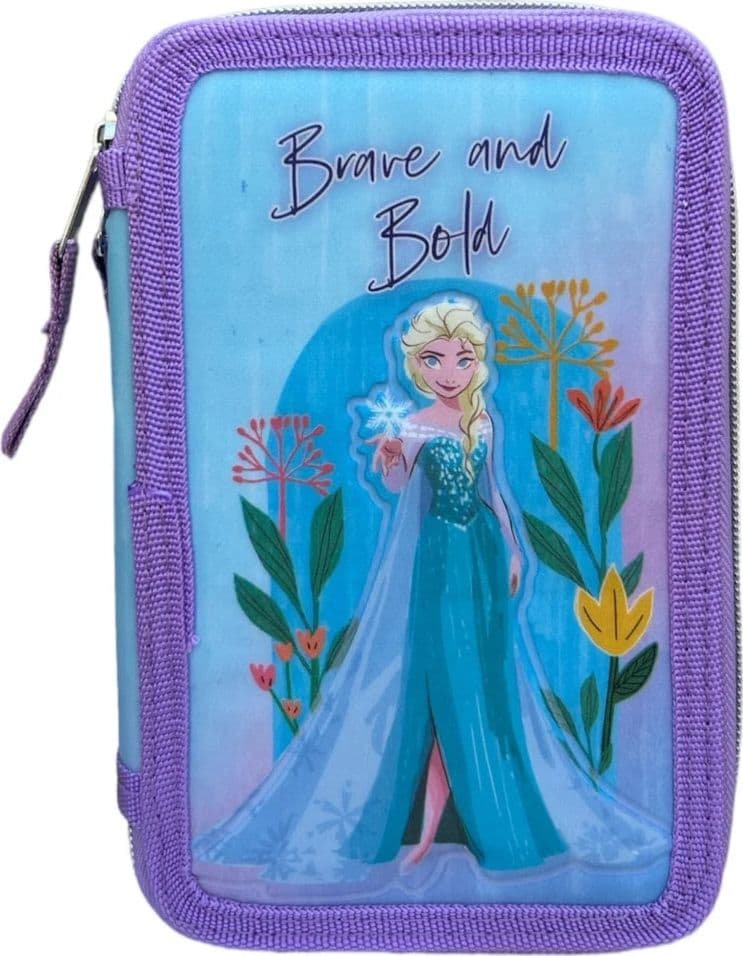 ASTUCCIO COMPLETO SCUOLA FROZEN TRIPLO CON 3 ZIP PORTACOLORI PENNARELLI GIOTTO 948885A - 3