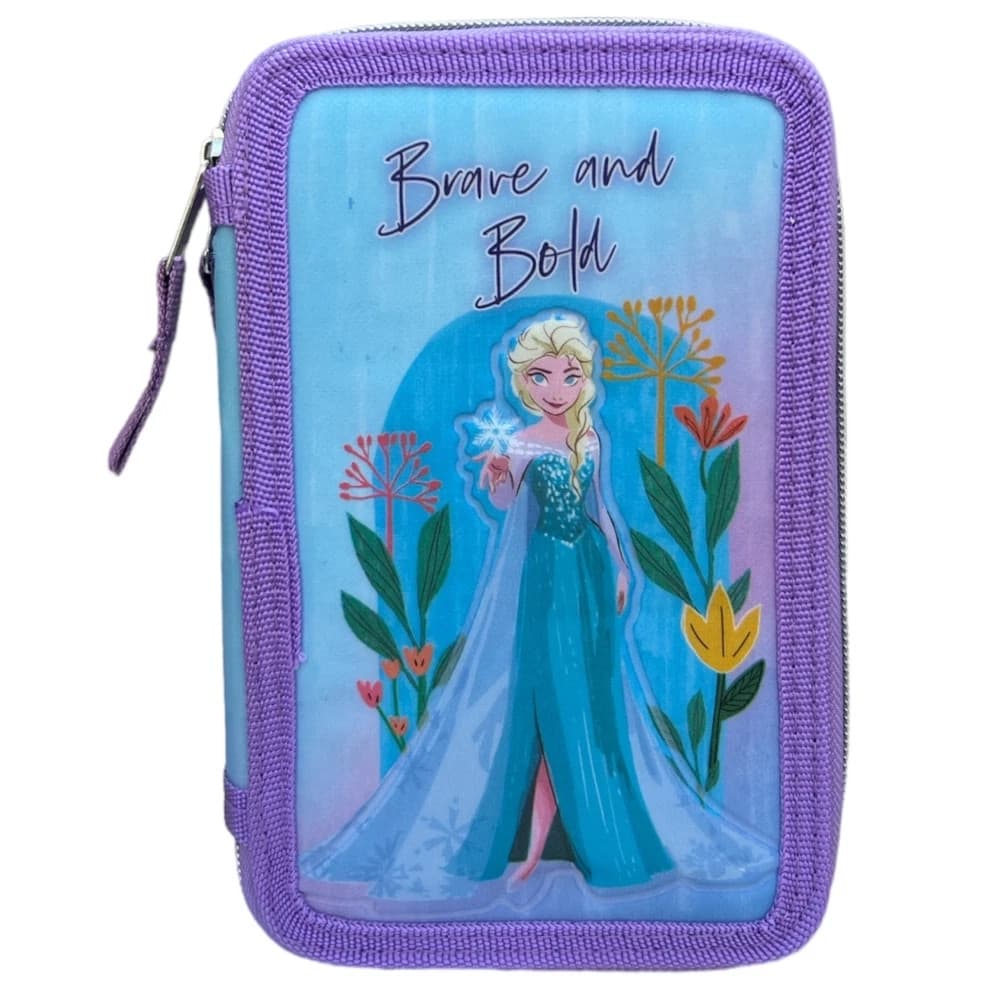 ASTUCCIO COMPLETO SCUOLA FROZEN TRIPLO CON 3 ZIP PORTACOLORI PENNARELLI GIOTTO 948885A - 3