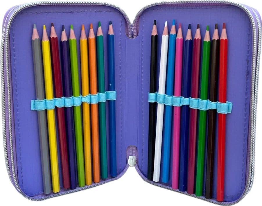 ASTUCCIO COMPLETO SCUOLA FROZEN TRIPLO CON 3 ZIP PORTACOLORI PENNARELLI GIOTTO 948885A - 8