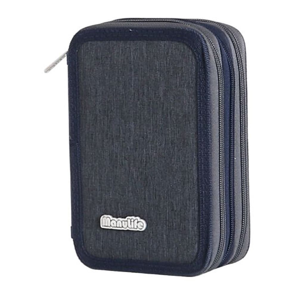 ASTUCCIO SCUOLA A 3 ZIP TRIPLO SCOMPARTO DESIGN IN TESSUTO MATITE COLORATE VARI COLORI - 2