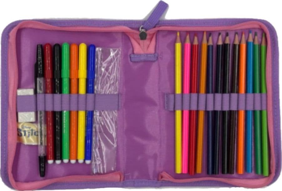 ASTUCCIO A 1 ZIP CERNIERA RIEMPITO GRAFICA ANGEL STITCH CANCELLERIA SCUOLA BAMBINE 968661 - 3
