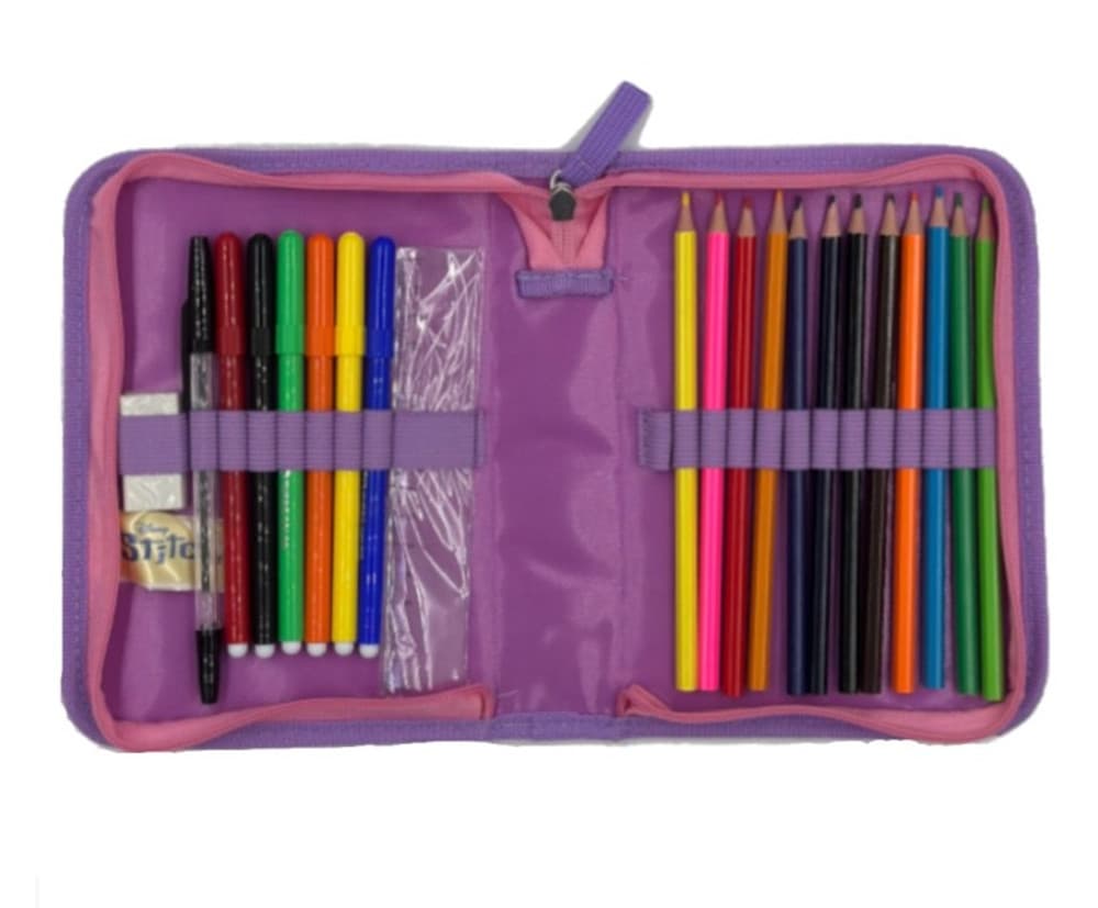 ASTUCCIO A 1 ZIP CERNIERA RIEMPITO GRAFICA ANGEL STITCH CANCELLERIA SCUOLA BAMBINE 968661 - 3