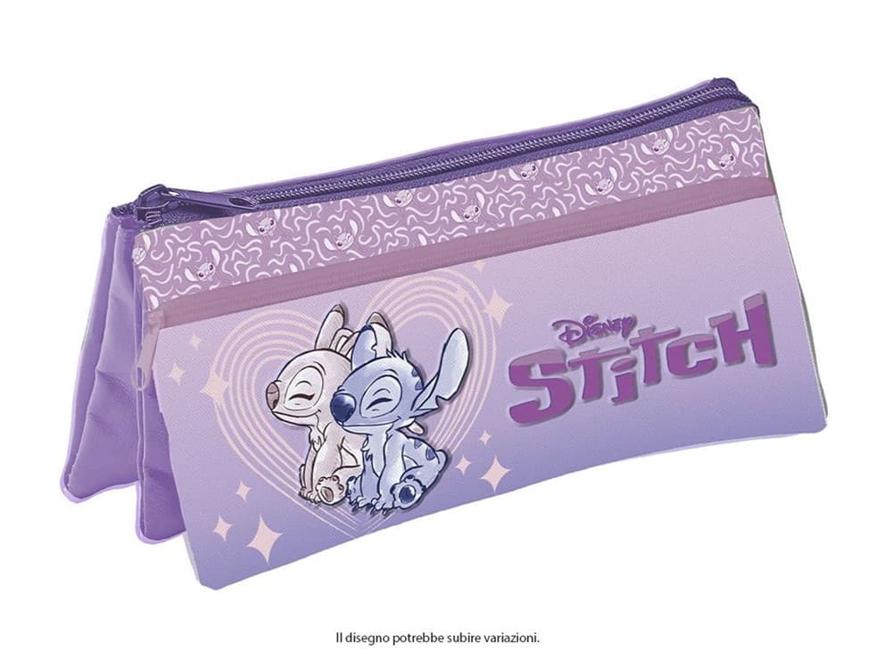 ASTUCCIO TASCHETTA 3IN1 GRAFICA STITCH ANGEL 3 SCOMPARTI BUSTINA PORTACOLORI SCUOLA 959294 - 2