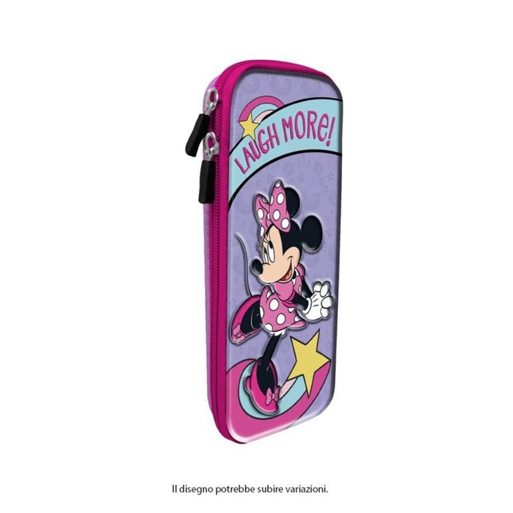 ASTUCCIO SCOLASTICO OVALE DESIGN 3D MINNIE MOUSE 23X10CM PORTAPENNE BAMBINE 949417 - 2