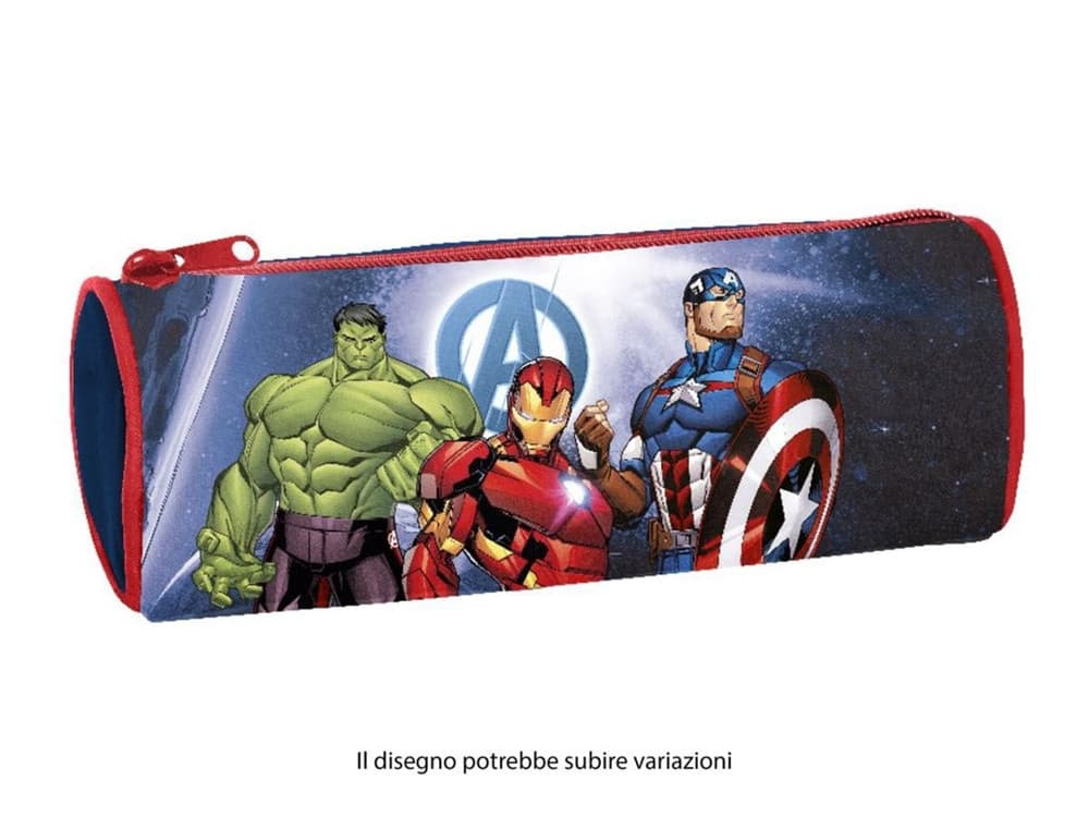 ASTUCCIO TOMBOLINO GRAFICA AVENGERS IN TESSUTO PORTAPENNE CILINDRICO 23X8CM 957238 - 2