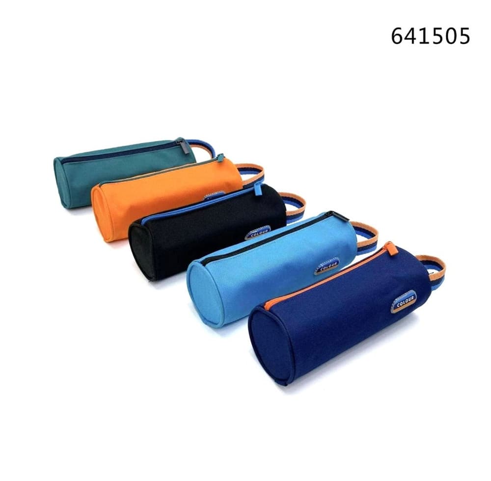 ASTUCCIO TOMBOLINO GRANDE CILINDRO A 5 COLORI CON MANICO LATERALE SCUOLA UFFICIO 641505 - 2