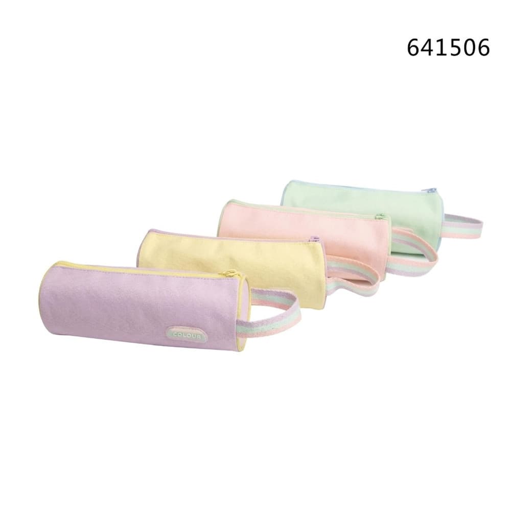ASTUCCIO TOMBOLINO GRANDE CILINDRO A 4 COLORI CON MANICO LATERALE SCUOLA PORTATUTTO 641506 - 2