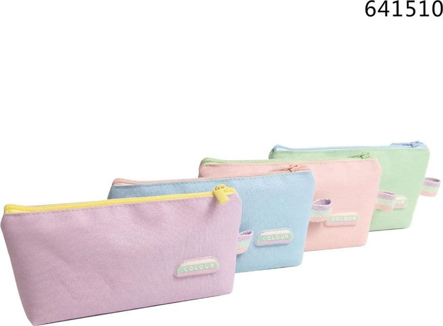 ASTUCCIO BORSA CUSTODIA PIATTA A 4 COLORI PASTELLO CON CHIUSURA A CERNIERA 641510 - 2