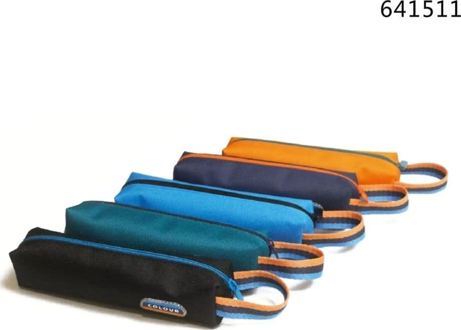 ASTUCCIO PORTAPENNE MATITE PICCOLA BORSA QUADRATA A 5 COLORI CON MANIGLIA LATERALE 641511 - 2