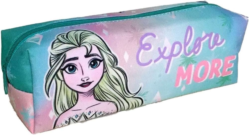 ASTUCCIO TOMBOLINO SCUOLA RETTANGOLARE DESIGN ELSA OLAF FROZEN CHIUSURA A ZIP 10151404 - 3