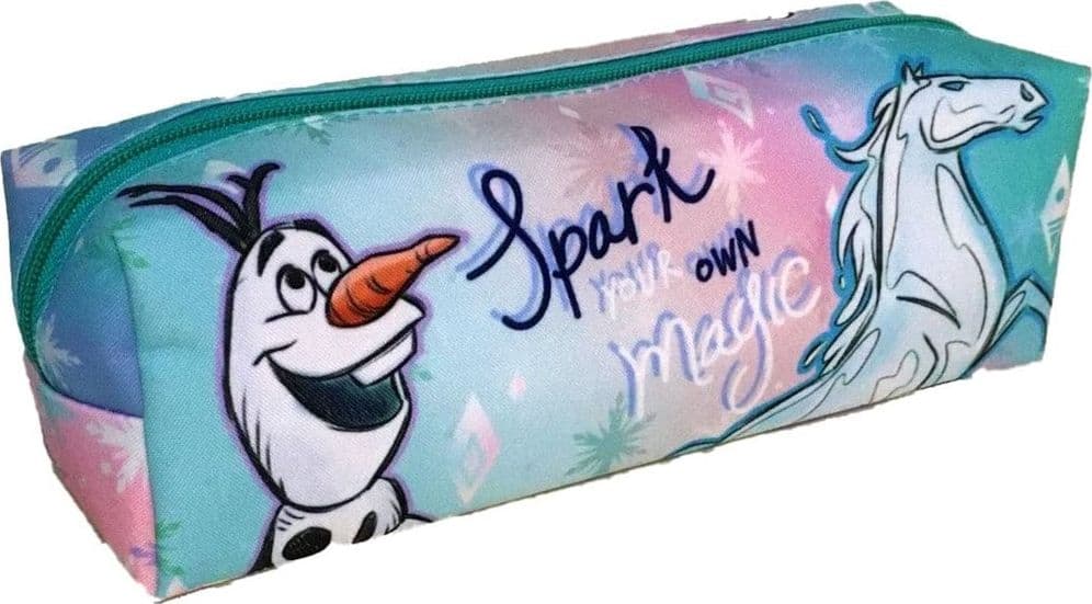 ASTUCCIO TOMBOLINO SCUOLA RETTANGOLARE DESIGN ELSA OLAF FROZEN CHIUSURA A ZIP 10151404 - 4
