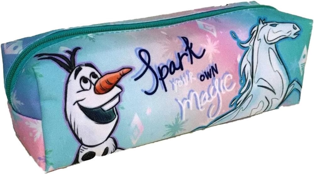 ASTUCCIO TOMBOLINO SCUOLA RETTANGOLARE DESIGN ELSA OLAF FROZEN CHIUSURA A ZIP 10151404 - 4