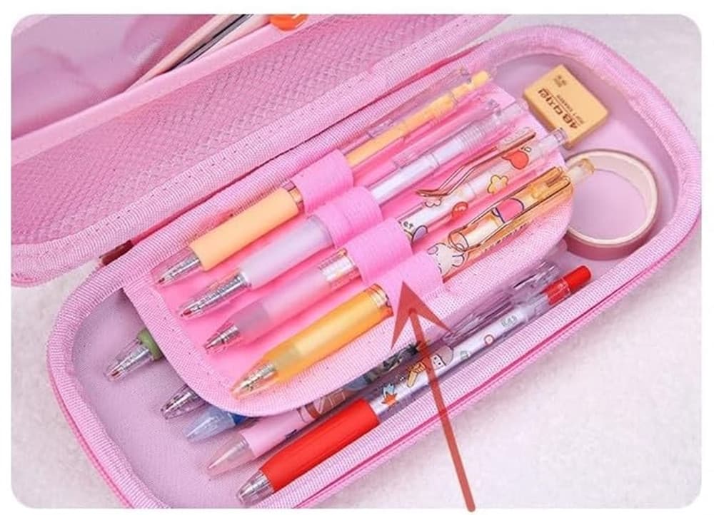 ASTUCCIO ROSA PORTAPENNE CANCELLERIA SPACE GIRL IN EVA SCUOLA CHIUSURA ZIP 9X23CM 616857 - 3