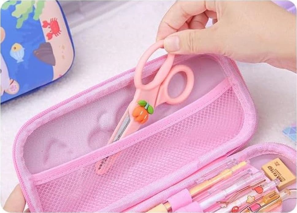 ASTUCCIO ROSA PORTAPENNE CANCELLERIA SPACE GIRL IN EVA SCUOLA CHIUSURA ZIP 9X23CM 616857 - 4