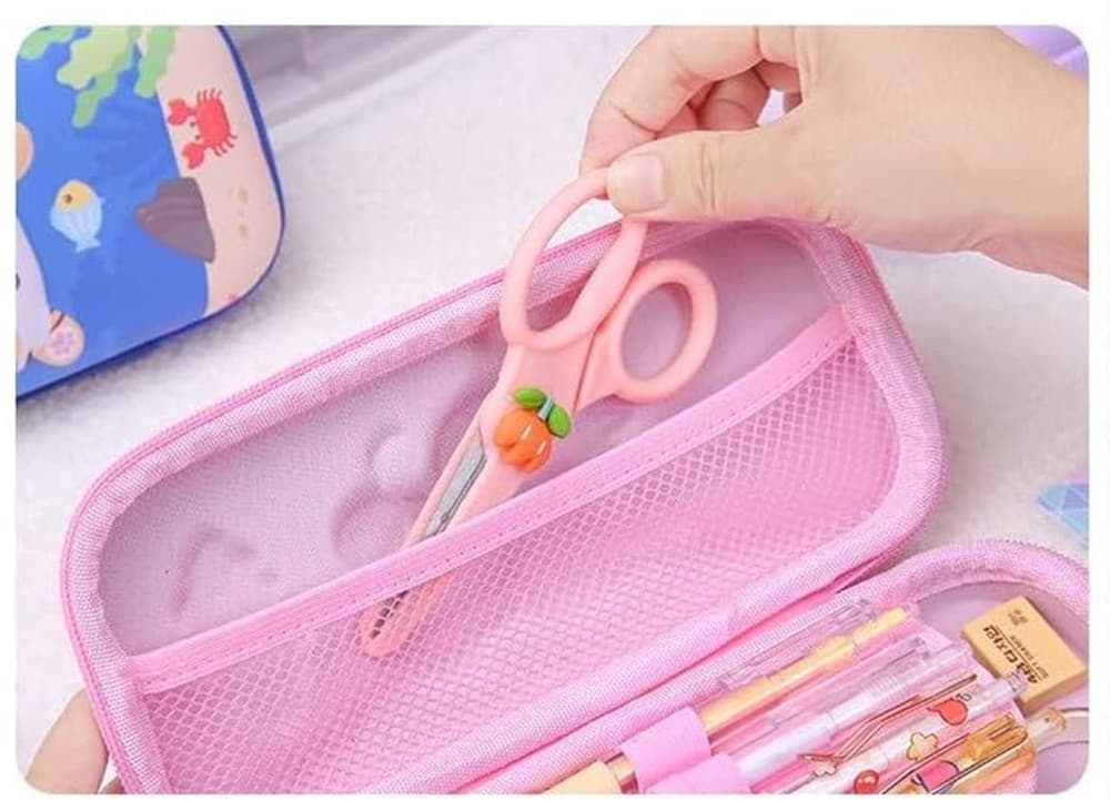ASTUCCIO ROSA PORTAPENNE CANCELLERIA SPACE GIRL IN EVA SCUOLA CHIUSURA ZIP 9X23CM 616857 - 4