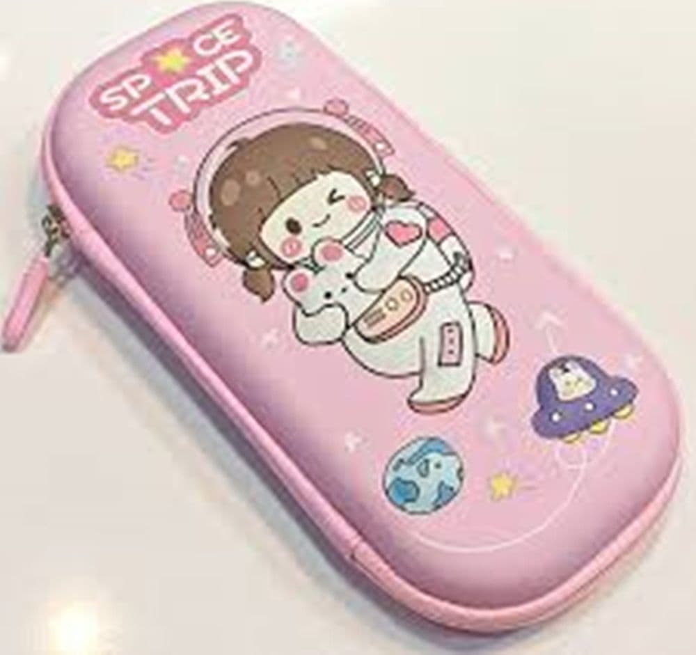 ASTUCCIO ROSA PORTAPENNE CANCELLERIA SPACE GIRL IN EVA SCUOLA CHIUSURA ZIP 9X23CM 616857 - 7