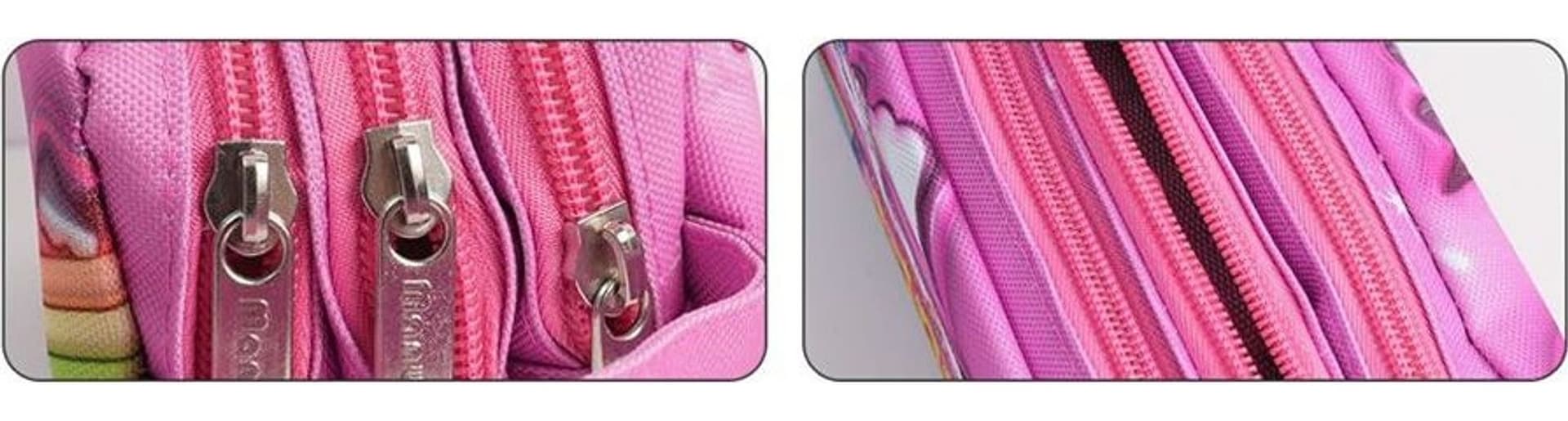 ASTUCCIO SCUOLA A 3 STRATI SCOMPARTI CON ZIP DESIGN UNICORNO MAGICO CON MANICO 622025 - 3