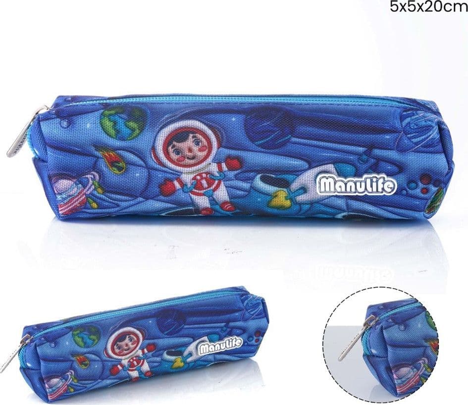 ASTUCCIO SCUOLA BORSA PICCOLA CON MOTIVO ASTRONAUTA 5X5X20 CM CHIUSURA A ZIP 622027 - 2