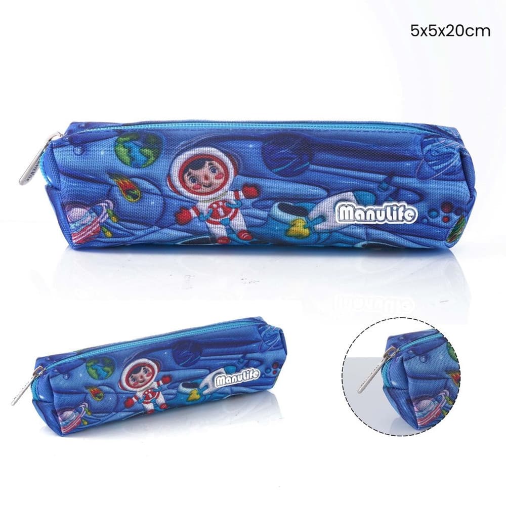 ASTUCCIO SCUOLA BORSA PICCOLA CON MOTIVO ASTRONAUTA 5X5X20 CM CHIUSURA A ZIP 622027 - 2