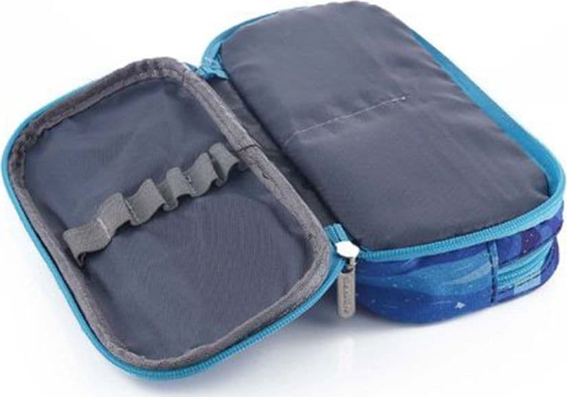 ASTUCCIO SCUOLA PORTAPENNE DESIGN OVALE ASTRONAUTA 21X11X5CM VARI SCOMPARTI 622029 - 3