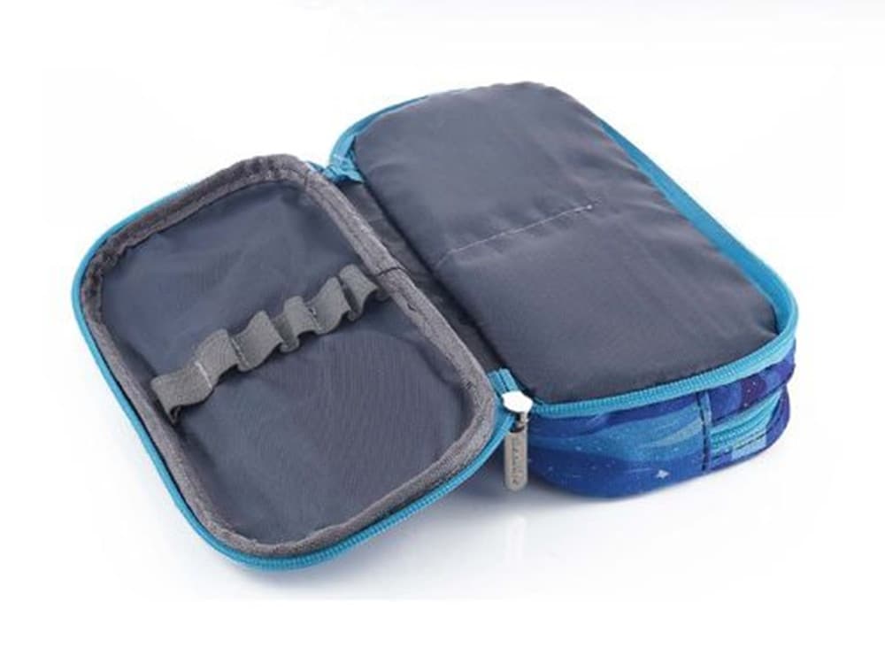 ASTUCCIO SCUOLA PORTAPENNE DESIGN OVALE ASTRONAUTA 21X11X5CM VARI SCOMPARTI 622029 - 3