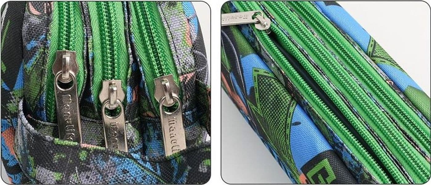 ASTUCCIO SCUOLA A 3 STRATI SCOMPARTI CON ZIP DESIGN PALLONE DA CALCIO CON MANICO 622035 - 2
