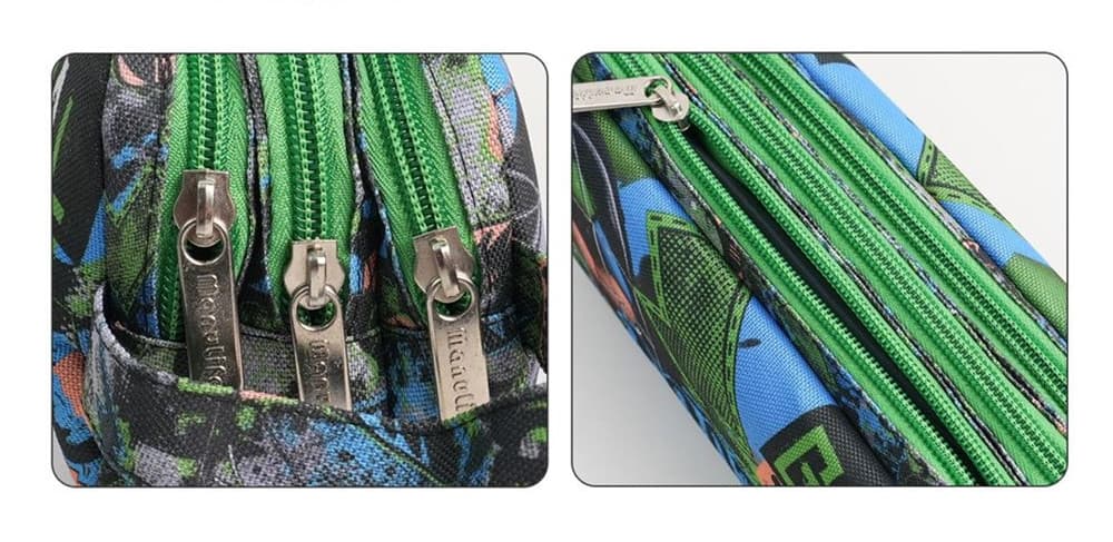 ASTUCCIO SCUOLA A 3 STRATI SCOMPARTI CON ZIP DESIGN PALLONE DA CALCIO CON MANICO 622035 - 2