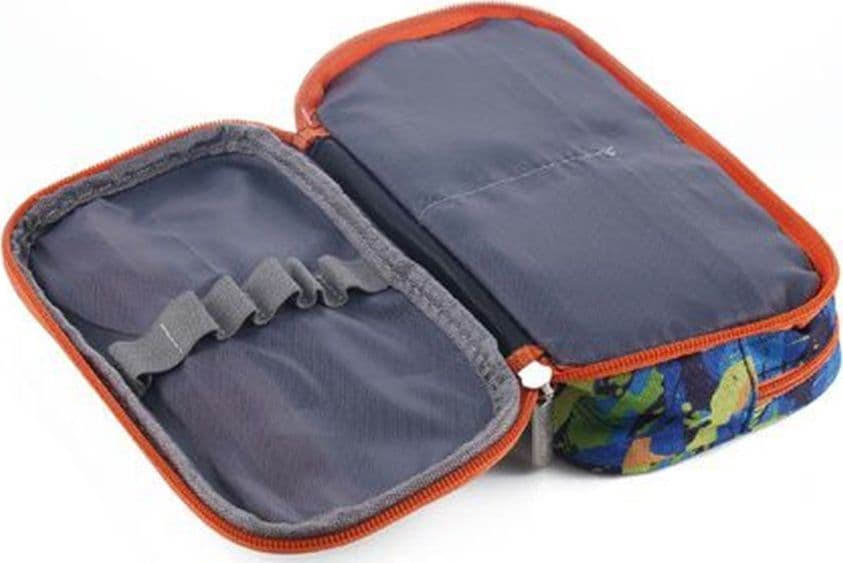 ASTUCCIO SCUOLA PORTAPENNE DESIGN OVALE DINOSAURO 21X11X5 CM VARI SCOMPARTI 622039 - 2
