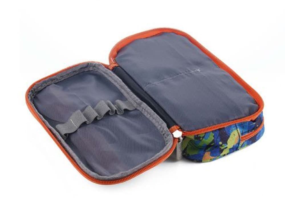 ASTUCCIO SCUOLA PORTAPENNE DESIGN OVALE DINOSAURO 21X11X5 CM VARI SCOMPARTI 622039 - 2