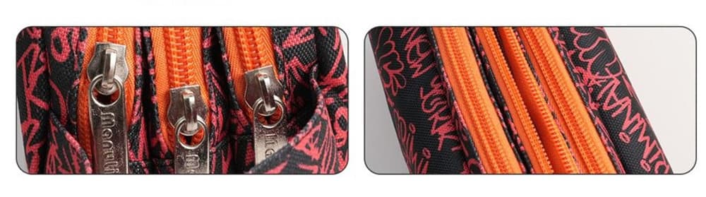 ASTUCCIO SCUOLA A 3 STRATI SCOMPARTI CON ZIP DESIGN GRAFFITI CON MANICO 622049 - 2