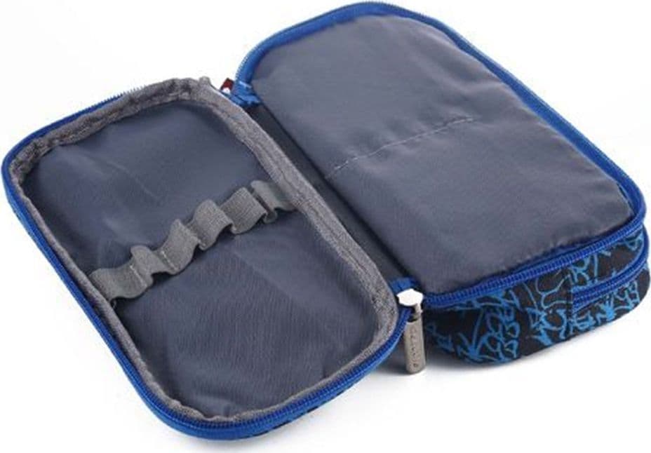 ASTUCCIO SCUOLA PORTAPENNE DESIGN OVALE GRAFFITI 21X11X5 CM VARI SCOMPARTI 622050 - 2