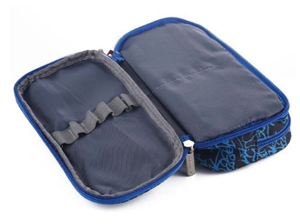 ASTUCCIO SCUOLA PORTAPENNE DESIGN OVALE GRAFFITI 21X11X5 CM VARI SCOMPARTI 622050 - 2