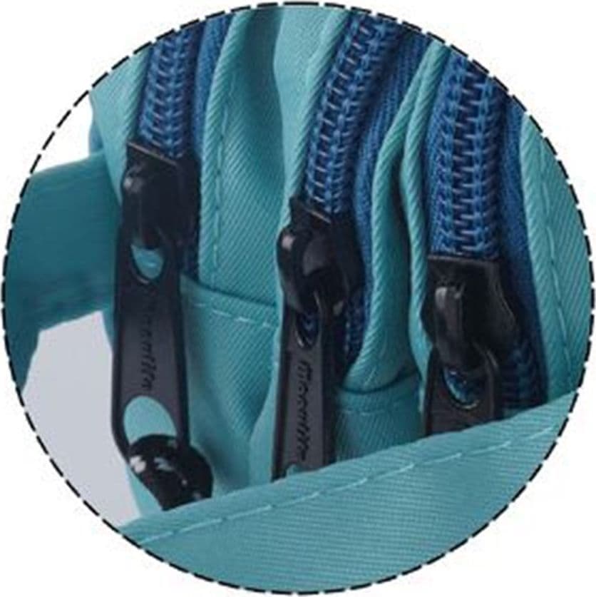 ASTUCCIO SCUOLA A 3 STRATI SCOMPARTI ZIP DESIGN SCRITTA LOGO CON MANICO 22X9X7CM 622055 - 3