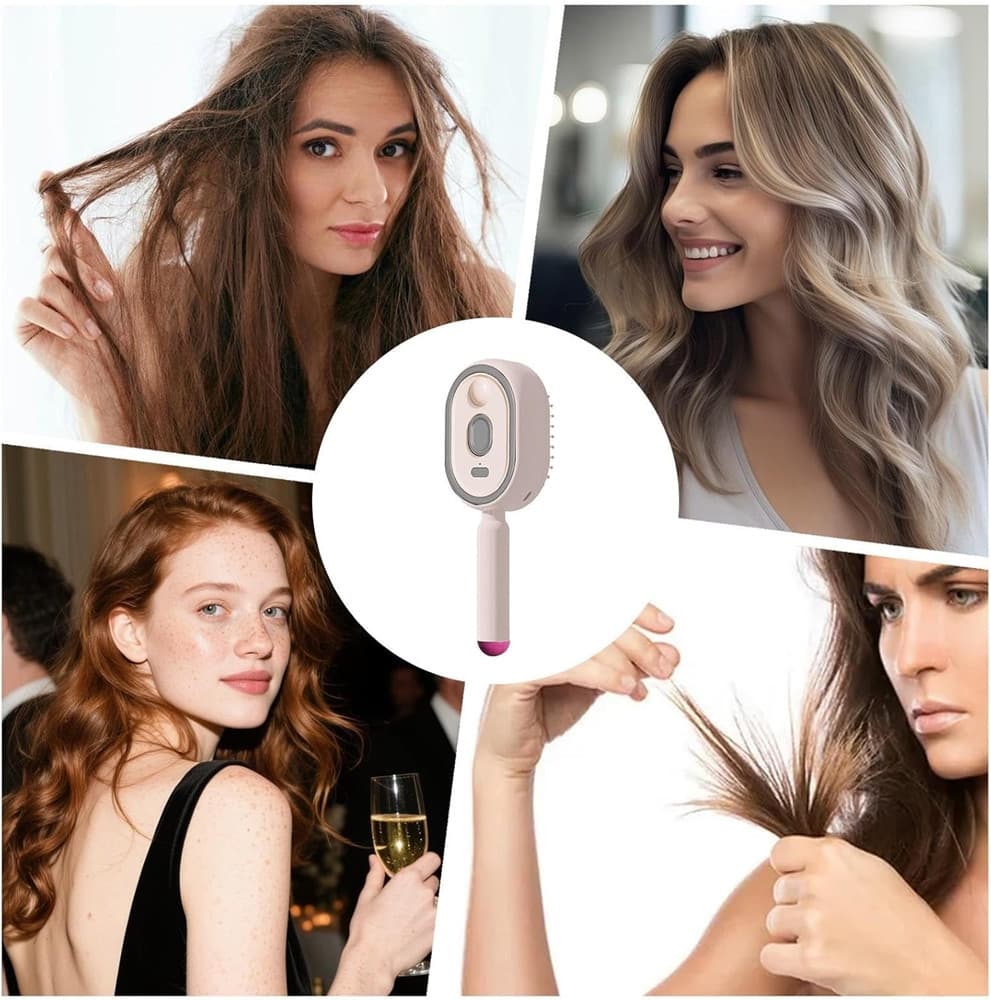 SPAZZOLA VAPORE PIASTRA CAPELLI ANTICRESPO ELETTRICA SENZA FILI RICARICABILE ANTIGROVIGLIO - 12