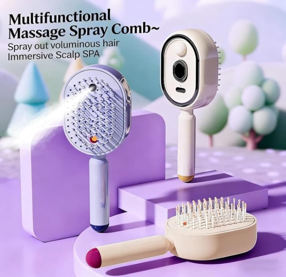 SPAZZOLA VAPORE PIASTRA CAPELLI ANTICRESPO ELETTRICA SENZA FILI RICARICABILE ANTIGROVIGLIO - 6