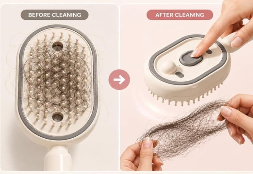 SPAZZOLA VAPORE PIASTRA CAPELLI ANTICRESPO ELETTRICA SENZA FILI RICARICABILE ANTIGROVIGLIO - 10