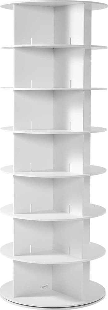 PORTASCARPE SUPPORTO GIREVOLE A 360° PER 28 PAIA SCARPE 7 RIPIANI SALVASPAZIO SCAFFALE - 2