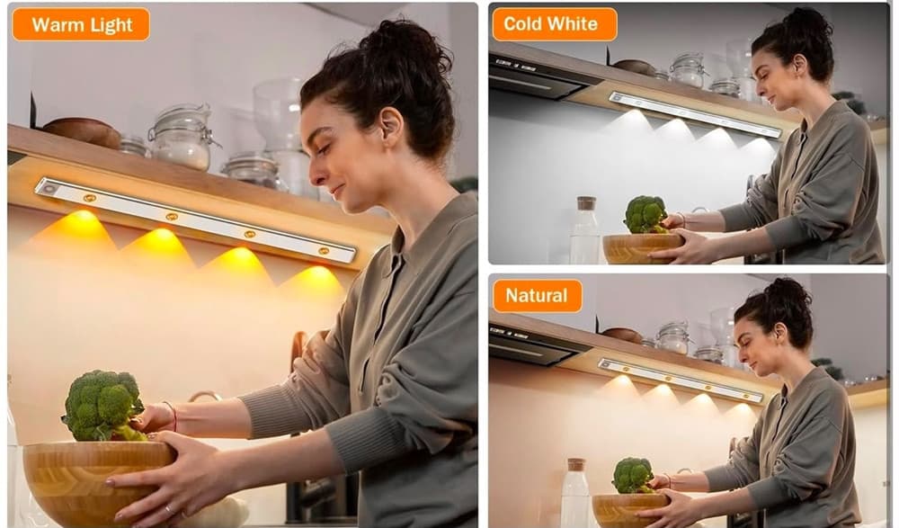 LUCE LED MAGNETICA SOTTOPENSILE RICARICABILE DA 60 CM CON SENSORE MOVIMENTO WIRELESS - 2