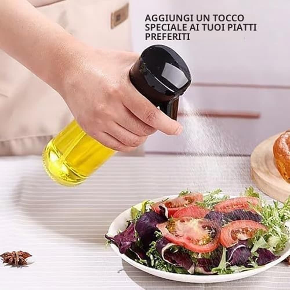 SPRUZZATORE NEBULIZZATORE IN VETRO SPRAY PER OLIO 200ML ACCESSORI CUCINA PER FRIGGITRICE - 4