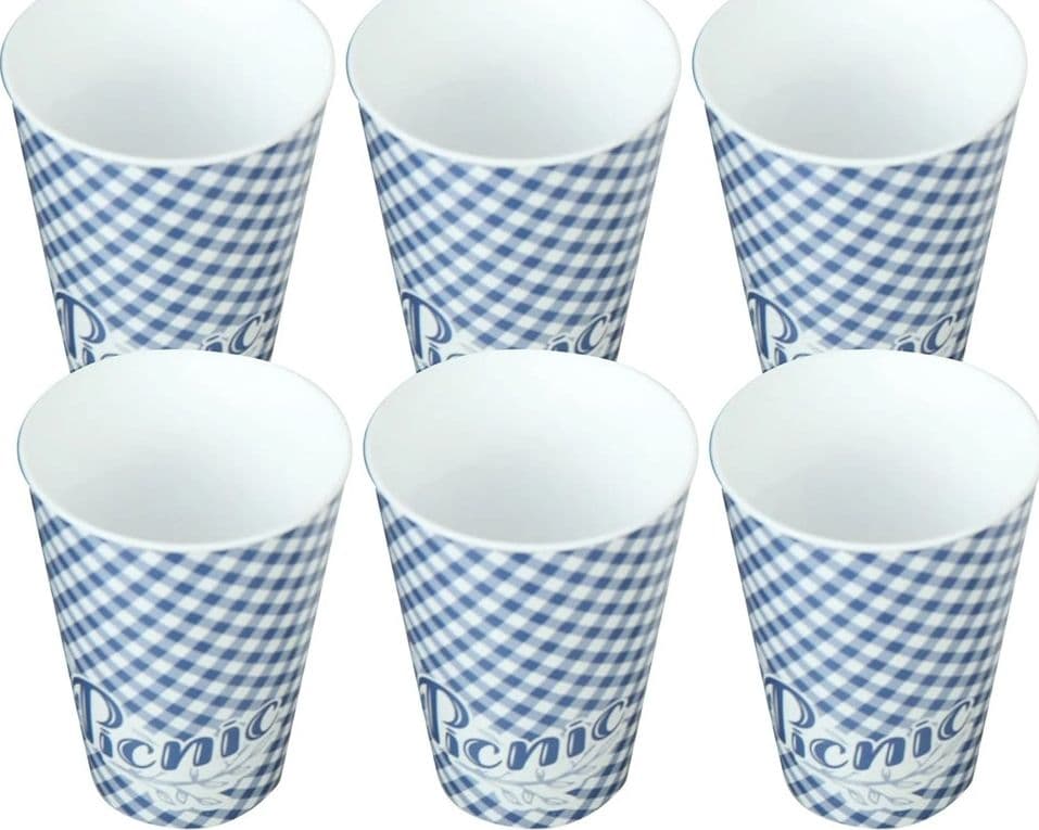 SET DA PICNIC CAMPEGGIO 32 PZ CON PIATTI POSATE BICCHIERI STOVIGLIE PRATICHE CON CUSTODIA - 4