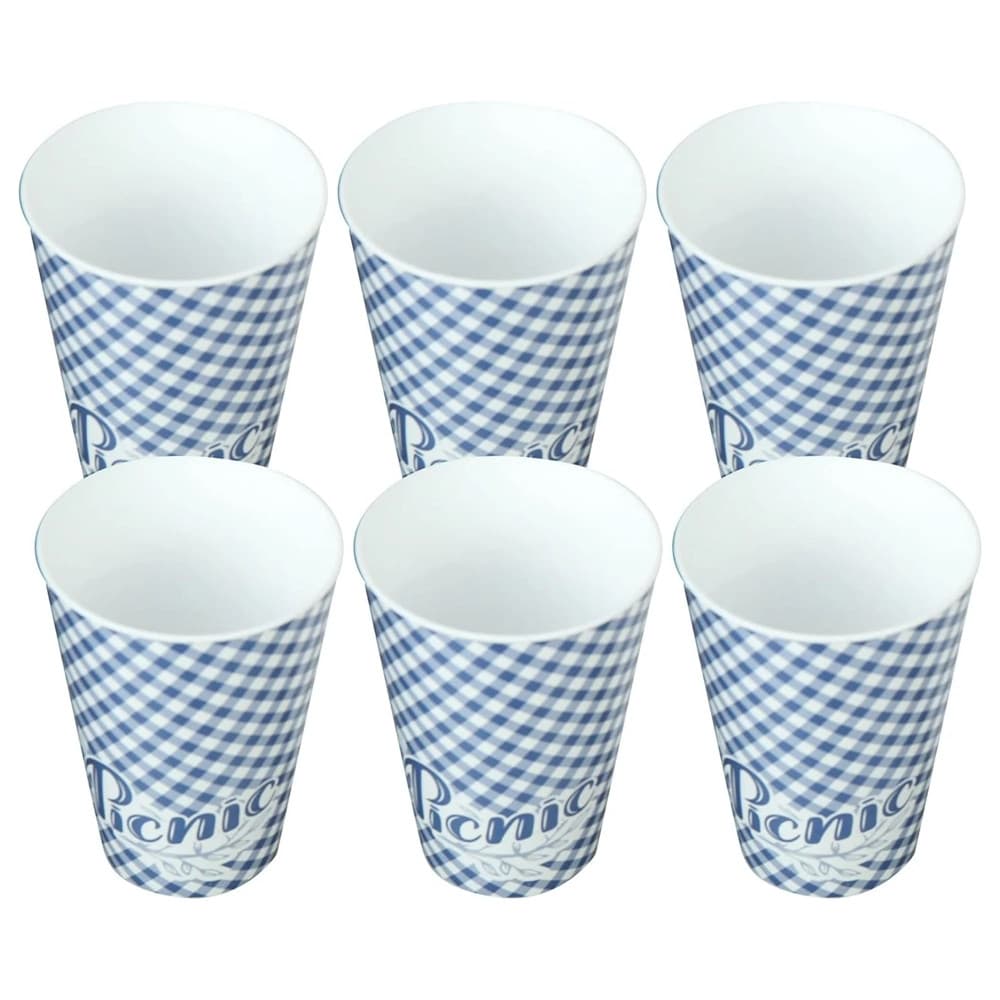 SET DA PICNIC CAMPEGGIO 32 PZ CON PIATTI POSATE BICCHIERI STOVIGLIE PRATICHE CON CUSTODIA - 4