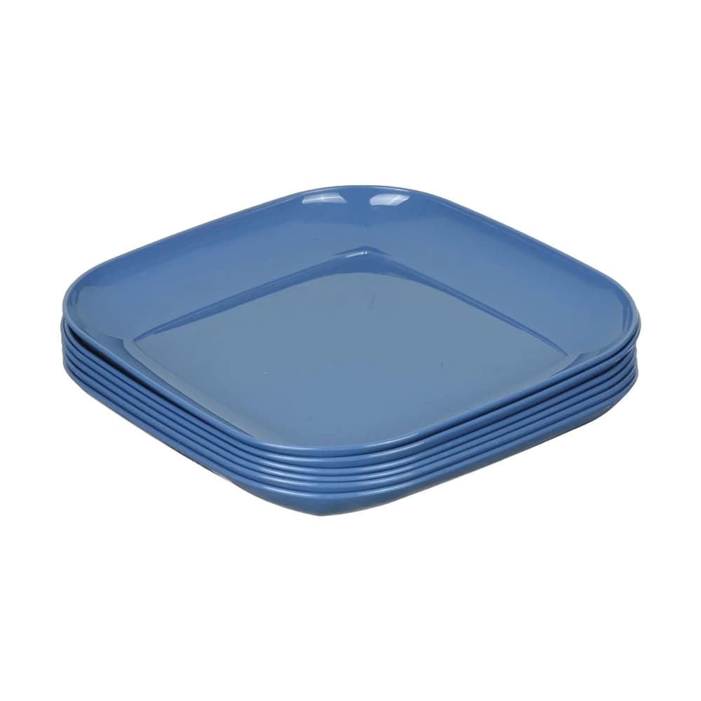 SET DA PICNIC CAMPEGGIO 32 PZ CON PIATTI POSATE BICCHIERI STOVIGLIE PRATICHE CON CUSTODIA - 5