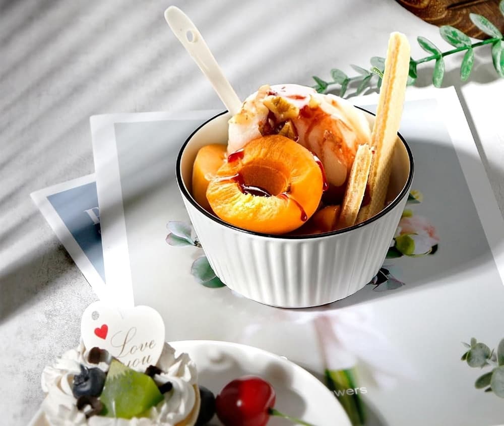 SET DI 5 CIOTOLE A FORMA DI CUORE ROTONDE PER INSALATE ZUPPE SNACK DESSERT CUCINA CASA - 6