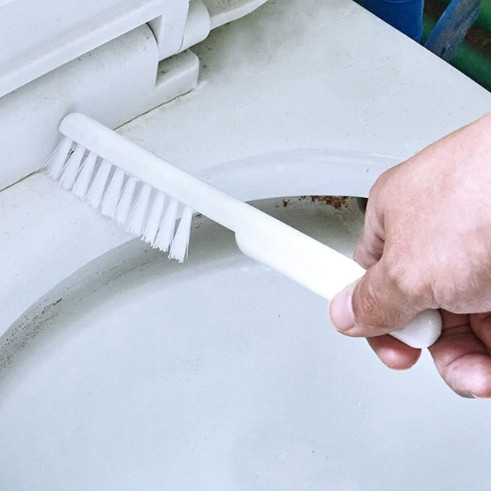 SET PULIZIA 3IN1 CON SCOPINI SPAZZOLA PER WC TIPO S IN SILICONE SUPPORTO DA PARETE BAGNO - 8