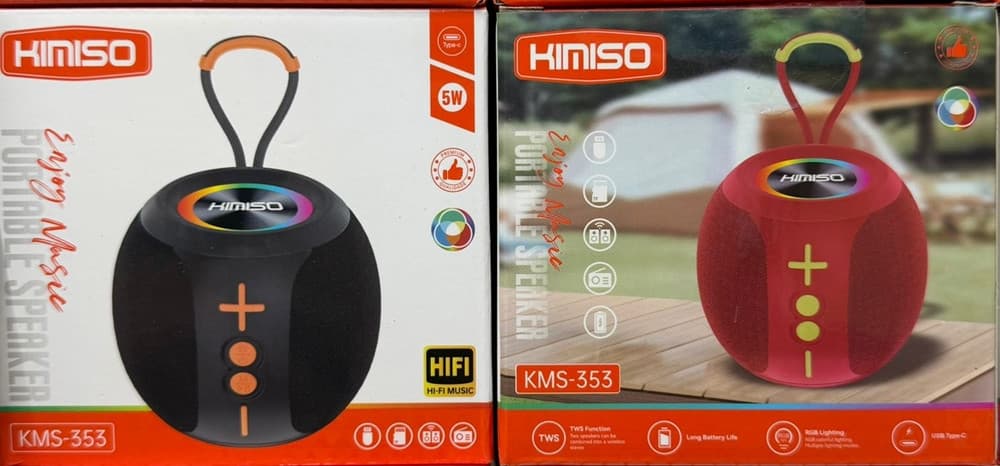 CASSA ALTOPARLANTE BLUETOOTH WIRELESS TWS PORTATILE LED RGB HIFI 5W USB MANIGLIA KMS-353 - 2