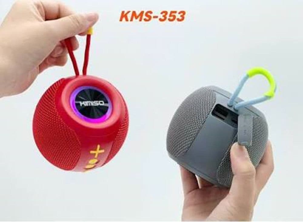 CASSA ALTOPARLANTE BLUETOOTH WIRELESS TWS PORTATILE LED RGB HIFI 5W USB MANIGLIA KMS-353 - 4