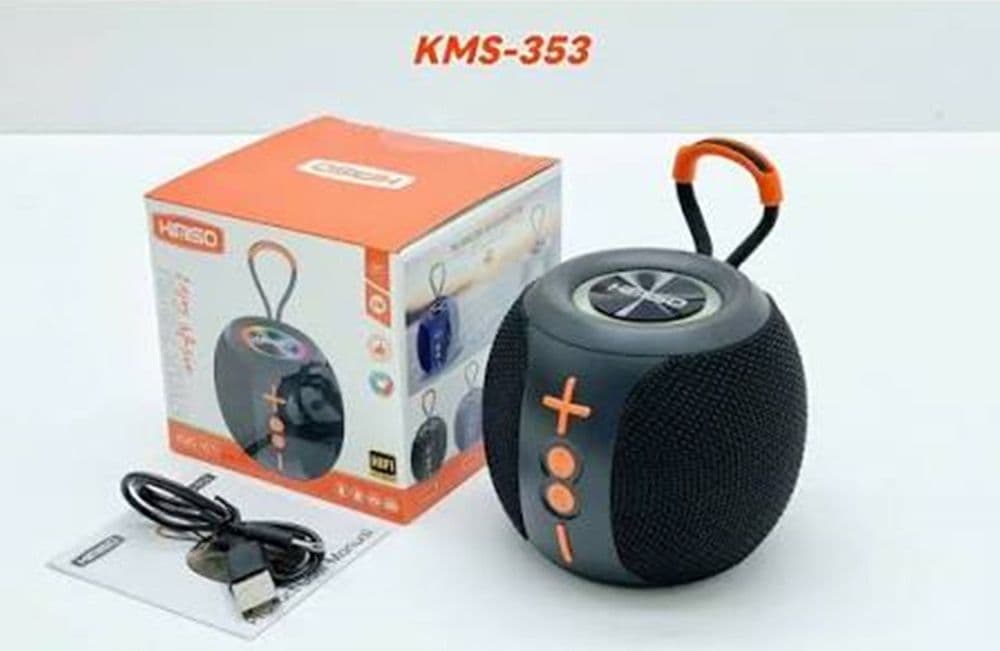 CASSA ALTOPARLANTE BLUETOOTH WIRELESS TWS PORTATILE LED RGB HIFI 5W USB MANIGLIA KMS-353 - 5
